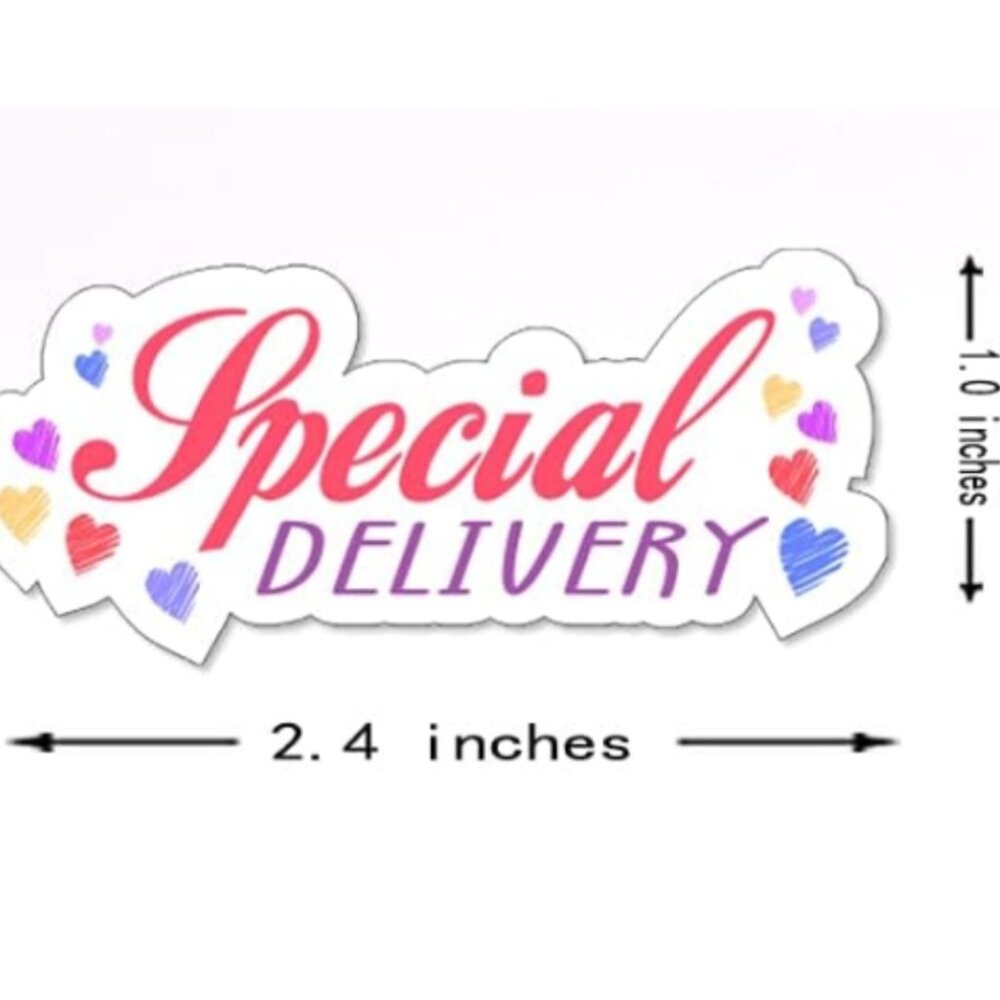 100 Special Delivery Sticker Labels 1" x 2.4"